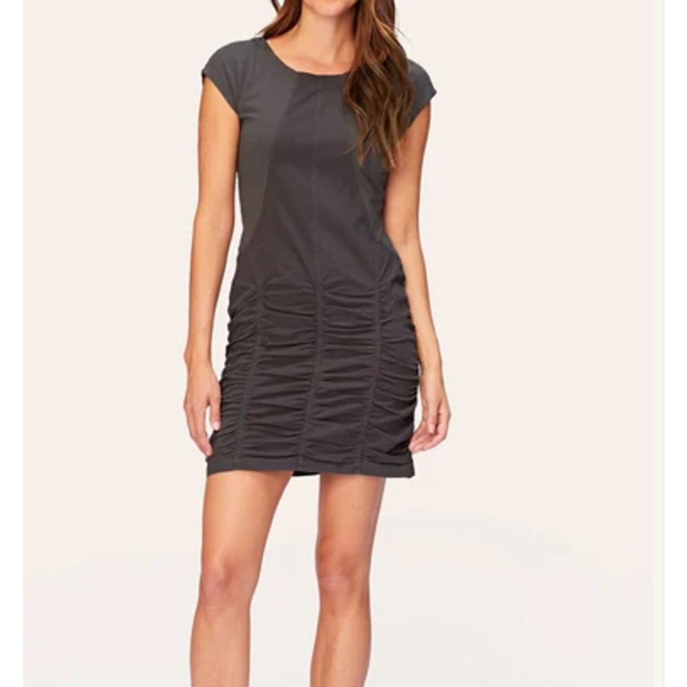 Wearables XCVI Aviana Dress Ruched Gray Size Small